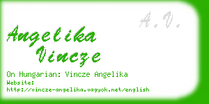 angelika vincze business card
